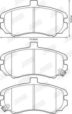 Jurid 572622J - Bremžu uzliku kompl., Disku bremzes www.autospares.lv