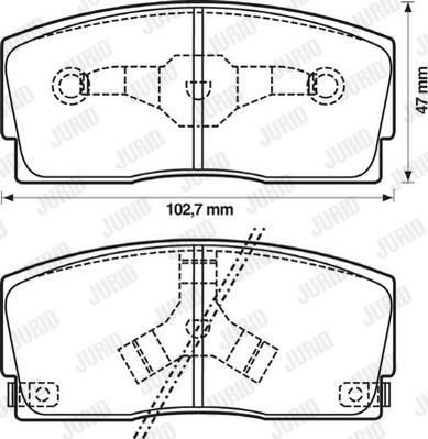 Jurid 572164J - Bremžu uzliku kompl., Disku bremzes www.autospares.lv