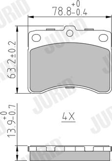 Jurid 572118J - Bremžu uzliku kompl., Disku bremzes www.autospares.lv