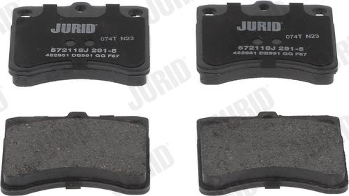 Jurid 572118J - Bremžu uzliku kompl., Disku bremzes www.autospares.lv