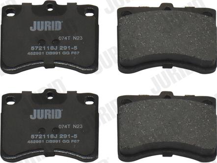 Jurid 572118J - Bremžu uzliku kompl., Disku bremzes www.autospares.lv