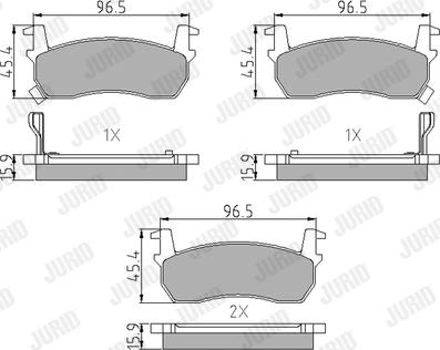 Jurid 572189J - Тормозные колодки, дисковые, комплект www.autospares.lv