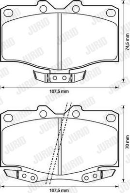 Jurid 572185J - Bremžu uzliku kompl., Disku bremzes www.autospares.lv