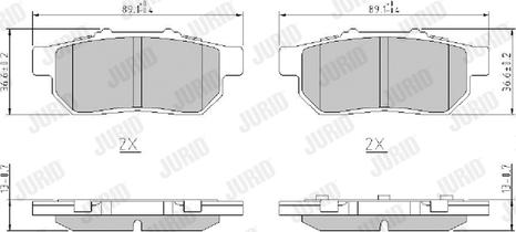 Jurid 572134J - Bremžu uzliku kompl., Disku bremzes autospares.lv