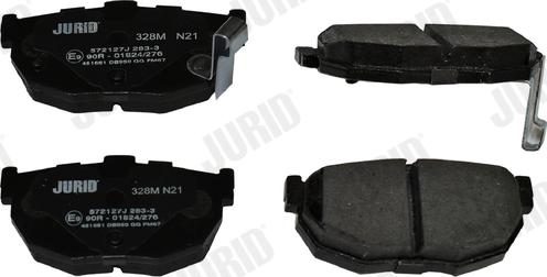 Jurid 572127J - Brake Pad Set, disc brake www.autospares.lv