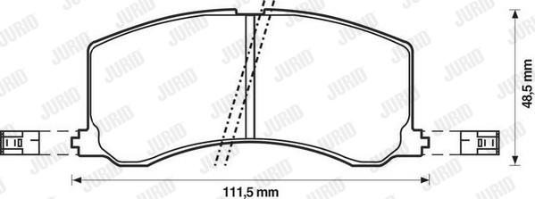 Jurid 572399J - Тормозные колодки, дисковые, комплект www.autospares.lv