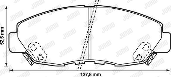 Jurid 572349J - Тормозные колодки, дисковые, комплект www.autospares.lv