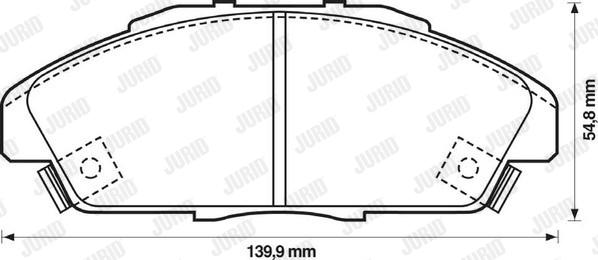 Jurid 572354J - Тормозные колодки, дисковые, комплект www.autospares.lv