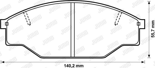 Jurid 572355J - Bremžu uzliku kompl., Disku bremzes www.autospares.lv