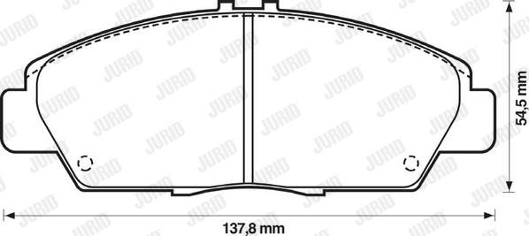 Jurid 572350J - Bremžu uzliku kompl., Disku bremzes www.autospares.lv