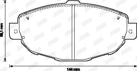 Jurid 572364J - Тормозные колодки, дисковые, комплект www.autospares.lv