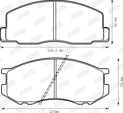 Jurid 572303J - Тормозные колодки, дисковые, комплект www.autospares.lv