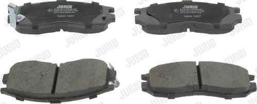 Jurid 572381J - Тормозные колодки, дисковые, комплект www.autospares.lv