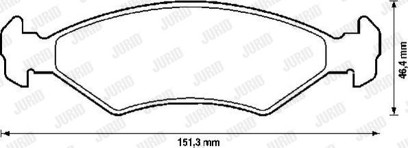 Jurid 572388J - Тормозные колодки, дисковые, комплект www.autospares.lv