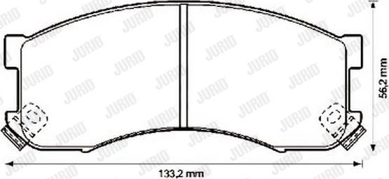 Jurid 572336J - Тормозные колодки, дисковые, комплект www.autospares.lv