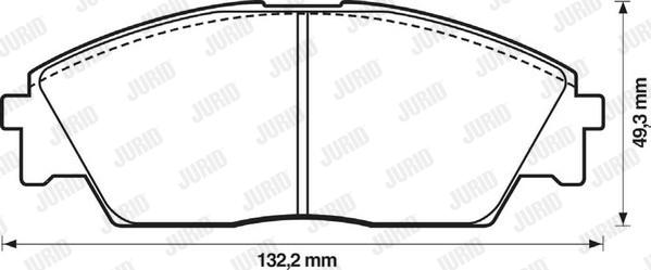 Jurid 572329J - Тормозные колодки, дисковые, комплект www.autospares.lv