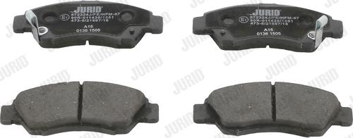 Jurid 572324J - Тормозные колодки, дисковые, комплект www.autospares.lv