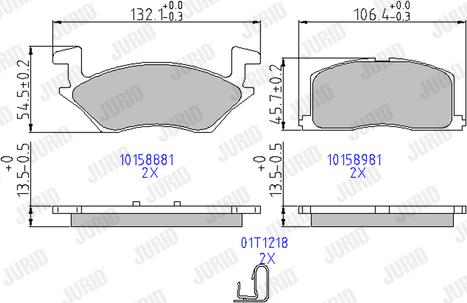 Jurid 572327J - Bremžu uzliku kompl., Disku bremzes www.autospares.lv