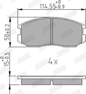 Jurid 572375J - Bremžu uzliku kompl., Disku bremzes autospares.lv