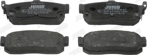 Jurid 572376J - Тормозные колодки, дисковые, комплект www.autospares.lv