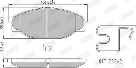 Jurid 572378J - Bremžu uzliku kompl., Disku bremzes www.autospares.lv