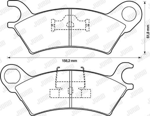 Jurid 572372J - Bremžu uzliku kompl., Disku bremzes www.autospares.lv