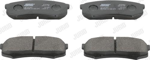 Jurid 572245J - Тормозные колодки, дисковые, комплект www.autospares.lv