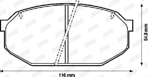 Jurid 572243J - Тормозные колодки, дисковые, комплект www.autospares.lv