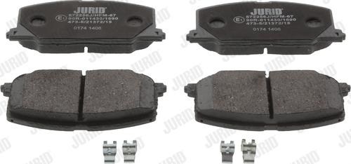 Jurid 572256J - Brake Pad Set, disc brake www.autospares.lv