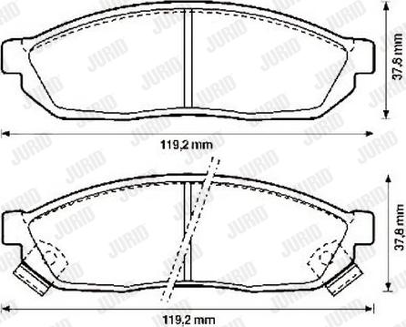 Jurid 572251J - Bremžu uzliku kompl., Disku bremzes autospares.lv