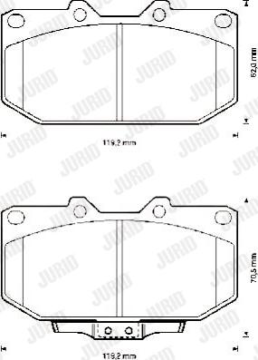 Jurid 572252J - Bremžu uzliku kompl., Disku bremzes www.autospares.lv