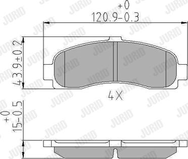 Jurid 572257J - Bremžu uzliku kompl., Disku bremzes www.autospares.lv