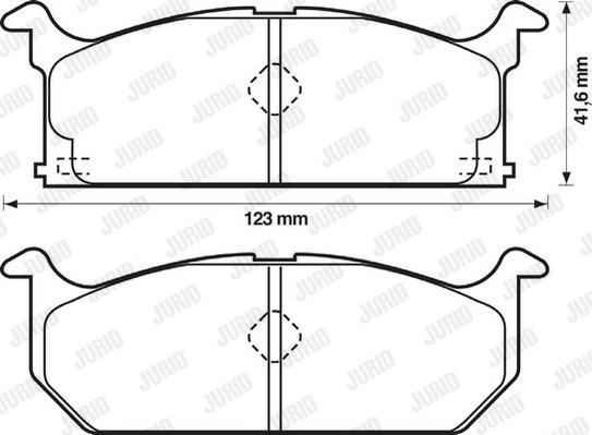 Jurid 572261J - Bremžu uzliku kompl., Disku bremzes www.autospares.lv