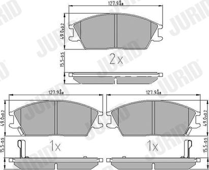 Jurid 572268J - Bremžu uzliku kompl., Disku bremzes autospares.lv