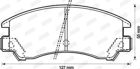 Jurid 572267J - Bremžu uzliku kompl., Disku bremzes www.autospares.lv