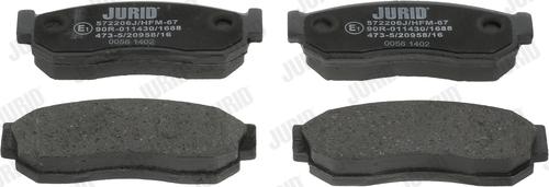 Jurid 572206J - Brake Pad Set, disc brake www.autospares.lv