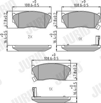 Jurid 572210J - Bremžu uzliku kompl., Disku bremzes www.autospares.lv