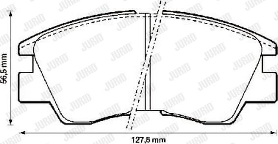 Jurid 572280J - Тормозные колодки, дисковые, комплект www.autospares.lv