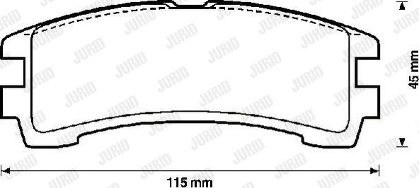 Jurid 572234J - Тормозные колодки, дисковые, комплект www.autospares.lv