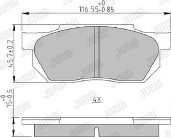 Jurid 572237J - Тормозные колодки, дисковые, комплект www.autospares.lv