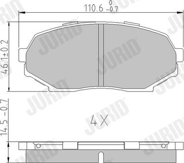 Jurid 572223J - Bremžu uzliku kompl., Disku bremzes www.autospares.lv