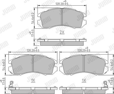 Jurid 572275J - Bremžu uzliku kompl., Disku bremzes www.autospares.lv