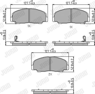 Jurid 572278J - Bremžu uzliku kompl., Disku bremzes www.autospares.lv