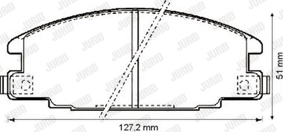 Jurid 572272J - Тормозные колодки, дисковые, комплект www.autospares.lv