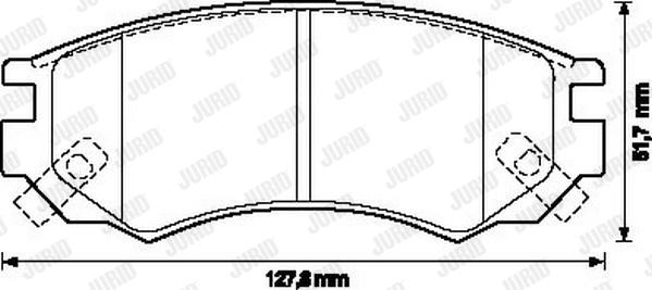 Jurid 572277J - Bremžu uzliku kompl., Disku bremzes www.autospares.lv