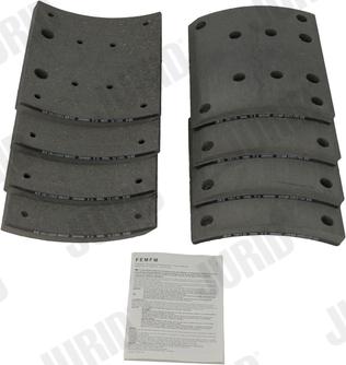 Jurid 1949605380 - Bremžu uzliku kompl., Trumuļu bremzes www.autospares.lv