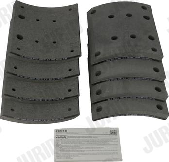 Jurid 1949615050 - Bremžu uzliku kompl., Trumuļu bremzes www.autospares.lv