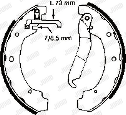 Jurid 361415J - Bremžu loku komplekts www.autospares.lv