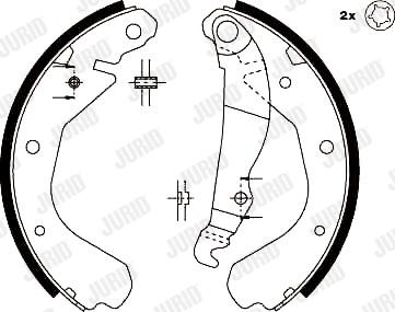 Jurid 361371J - Bremžu loku komplekts www.autospares.lv