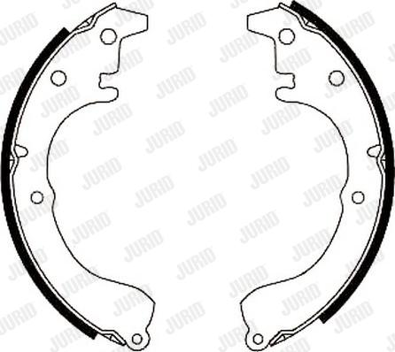 Jurid 361250J - Brake Shoe Set www.autospares.lv